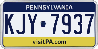 PA license plate KJY7937