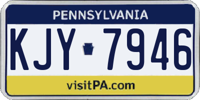 PA license plate KJY7946