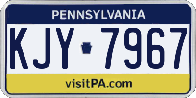 PA license plate KJY7967