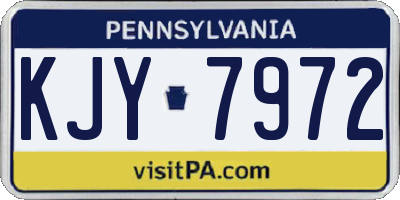 PA license plate KJY7972