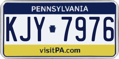 PA license plate KJY7976