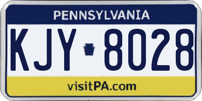 PA license plate KJY8028