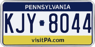 PA license plate KJY8044