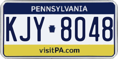 PA license plate KJY8048