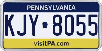 PA license plate KJY8055