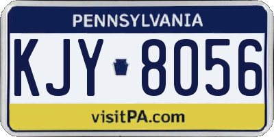 PA license plate KJY8056
