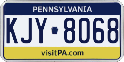 PA license plate KJY8068