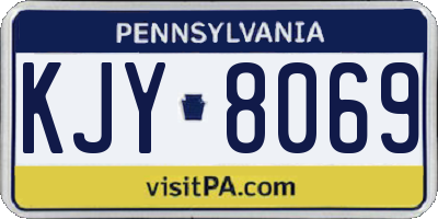 PA license plate KJY8069