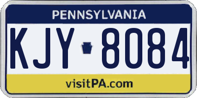 PA license plate KJY8084