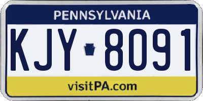PA license plate KJY8091