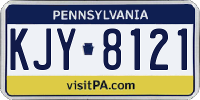 PA license plate KJY8121