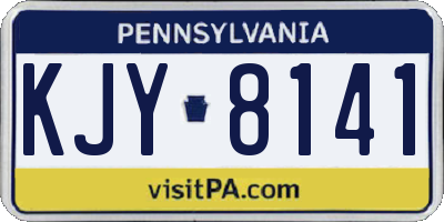 PA license plate KJY8141