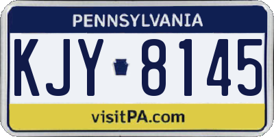PA license plate KJY8145