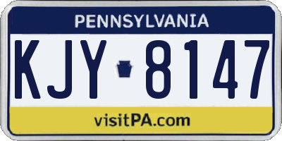 PA license plate KJY8147