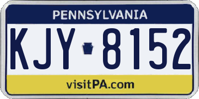 PA license plate KJY8152