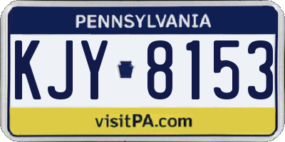 PA license plate KJY8153