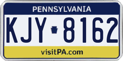 PA license plate KJY8162