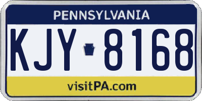 PA license plate KJY8168