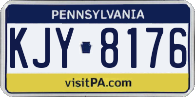 PA license plate KJY8176