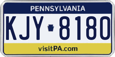 PA license plate KJY8180
