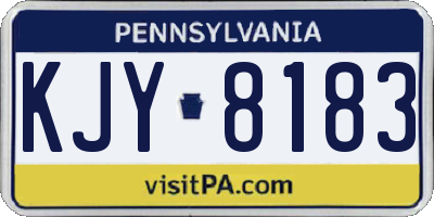 PA license plate KJY8183