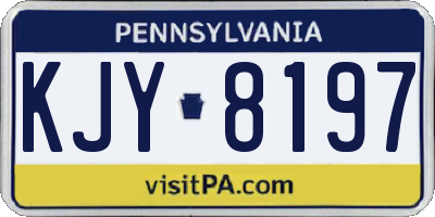 PA license plate KJY8197