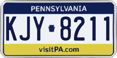 PA license plate KJY8211