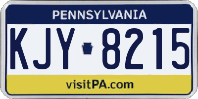 PA license plate KJY8215