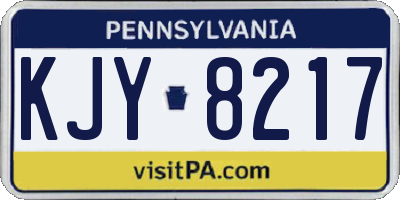 PA license plate KJY8217