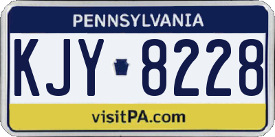 PA license plate KJY8228