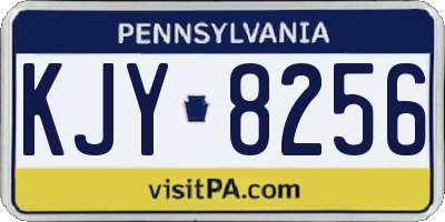 PA license plate KJY8256