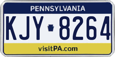 PA license plate KJY8264