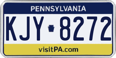 PA license plate KJY8272
