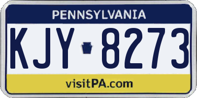 PA license plate KJY8273