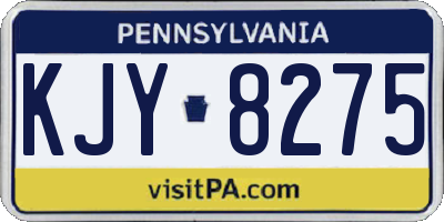 PA license plate KJY8275
