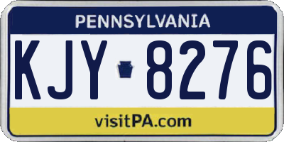 PA license plate KJY8276