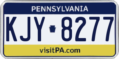 PA license plate KJY8277