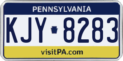 PA license plate KJY8283
