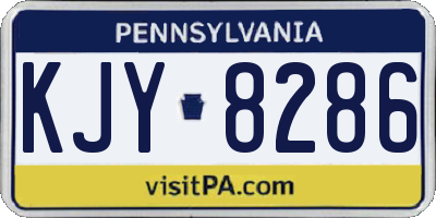 PA license plate KJY8286