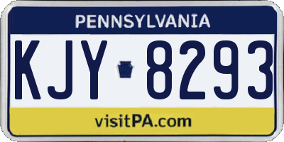 PA license plate KJY8293