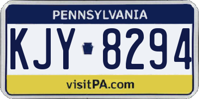 PA license plate KJY8294