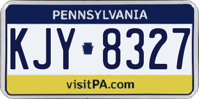 PA license plate KJY8327