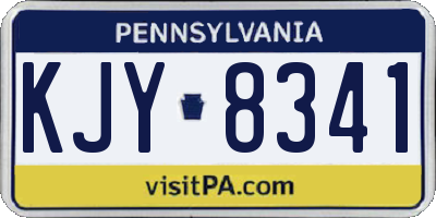 PA license plate KJY8341