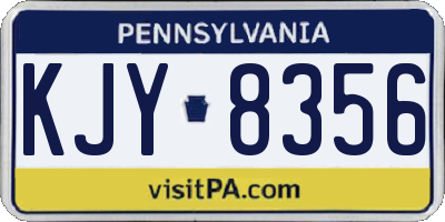 PA license plate KJY8356