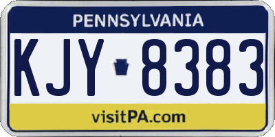 PA license plate KJY8383