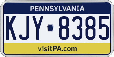 PA license plate KJY8385