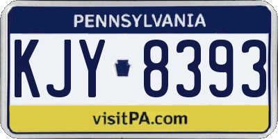 PA license plate KJY8393