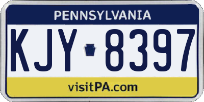 PA license plate KJY8397