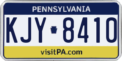 PA license plate KJY8410
