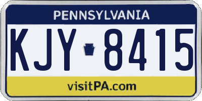PA license plate KJY8415